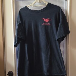 Gildan Black Tee with Pink Graphic